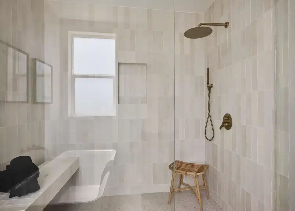 AXE Construction double vanity bathroom lowell ave los angeles